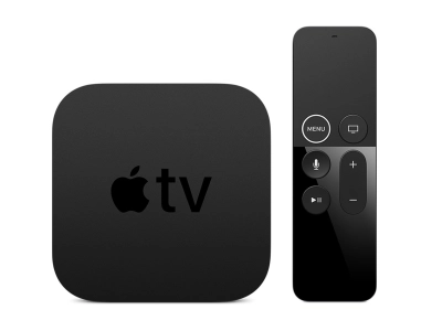 Apple TV 4K (1st generation) Wi-Fi + Ethernet, Black, 32GB with Siri Remote (1st generation) - MQD22FD/A